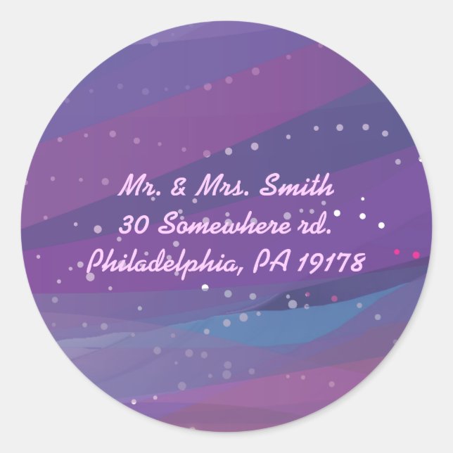 Water Lily Wedding Invitation Reply sticker (Front)