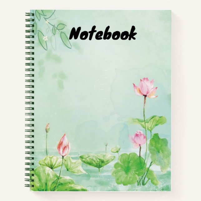 Water Lily Wonderland Notebook (Front)