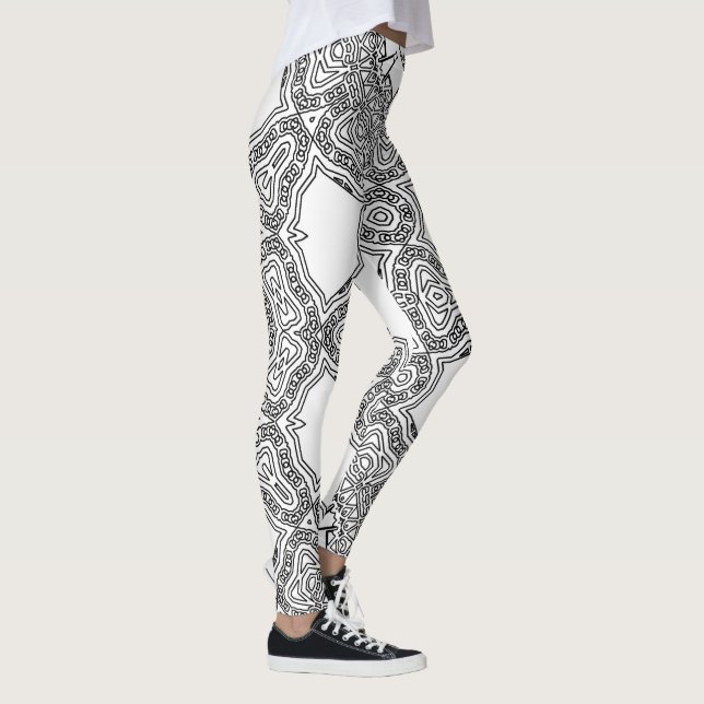 Water Line Loops Womens Custom Leggings (Right)