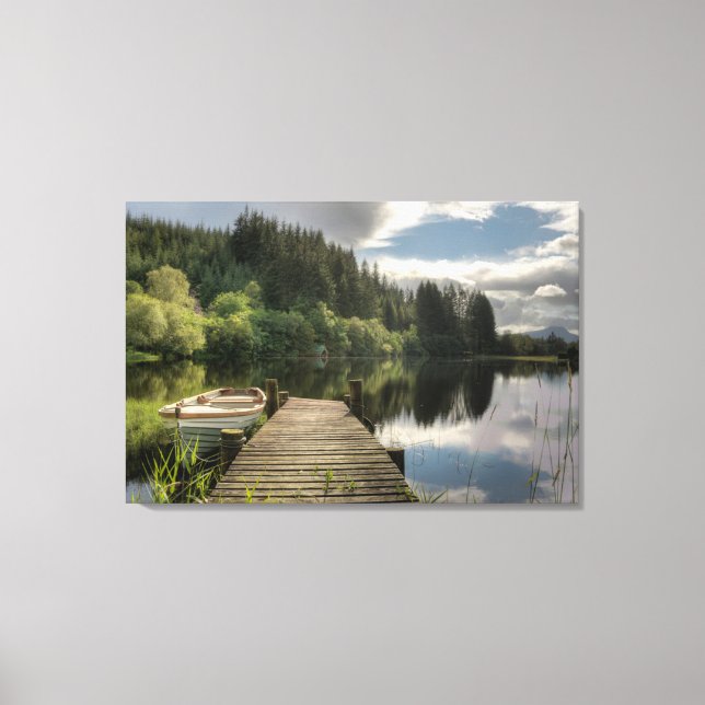Water | Loch Ard Trossachs National Park Canvas Print (Front)