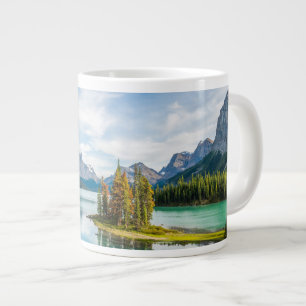 Water Maligne Lake, Jasper National Park, Canada Large Coffee Mug