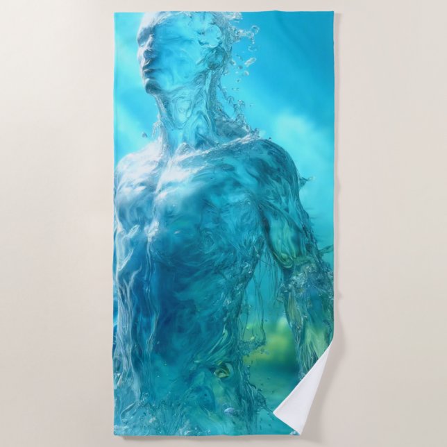 Water Man Beach Towel (Front)