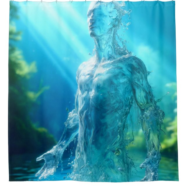 Water Man Shower Curtain (Front)