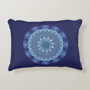 Water Mandala Accent Pillow