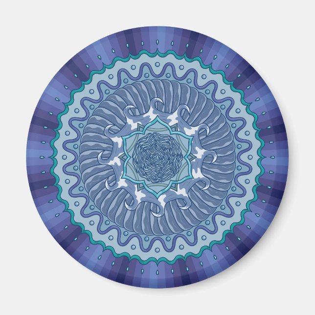 Water Mandala Magnet (Front)