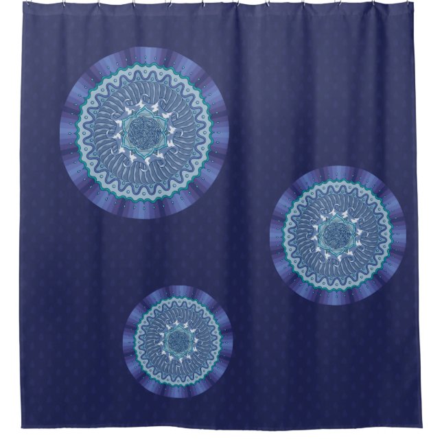 Water Mandala Shower Curtain (Front)