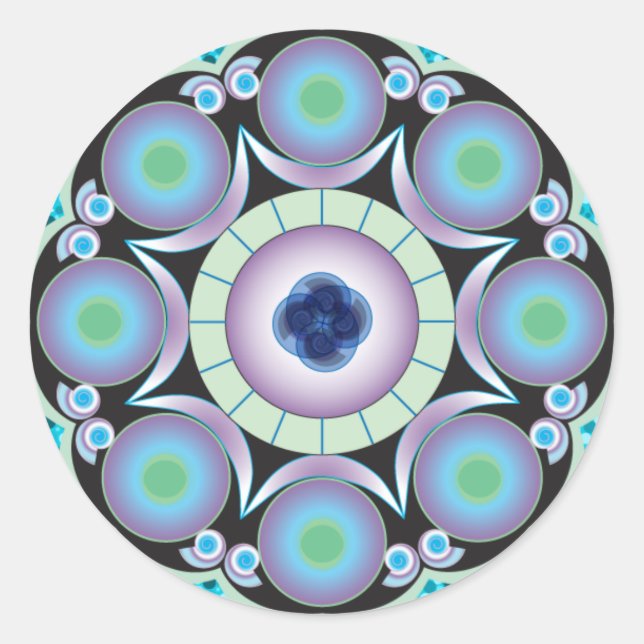 Water Mandala - Stickers (Front)