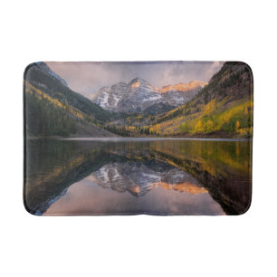 Water Maroon Bells Colorado Bath Mat