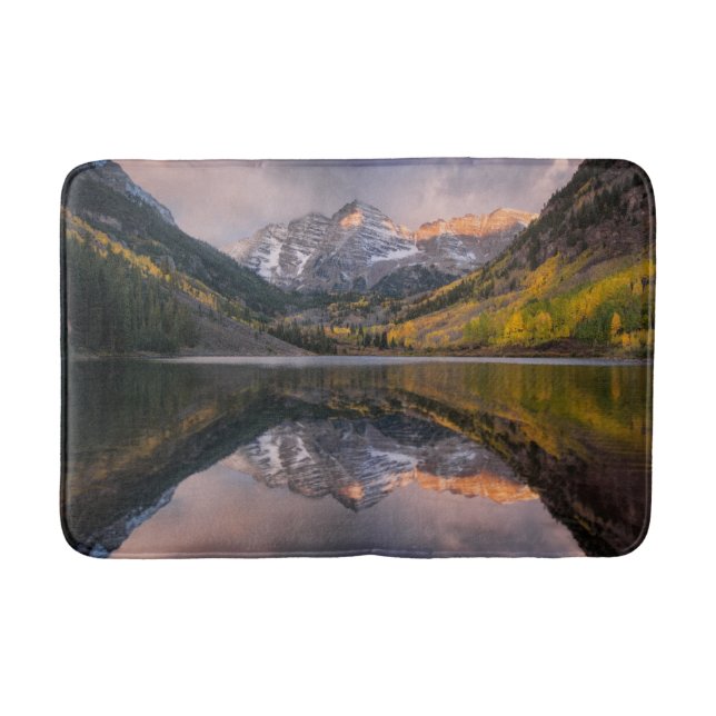 Water | Maroon Bells Colorado Bath Mat (Front)