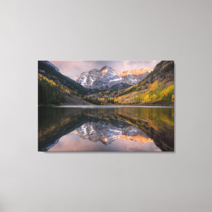 Water Maroon Bells Colorado Canvas Print