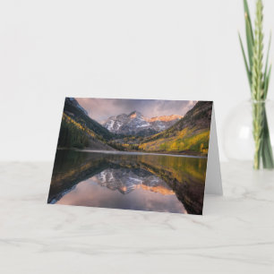 Water Maroon Bells Colorado Card