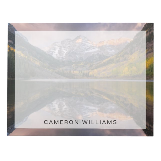 Water | Maroon Bells Colorado Notepad (Front)
