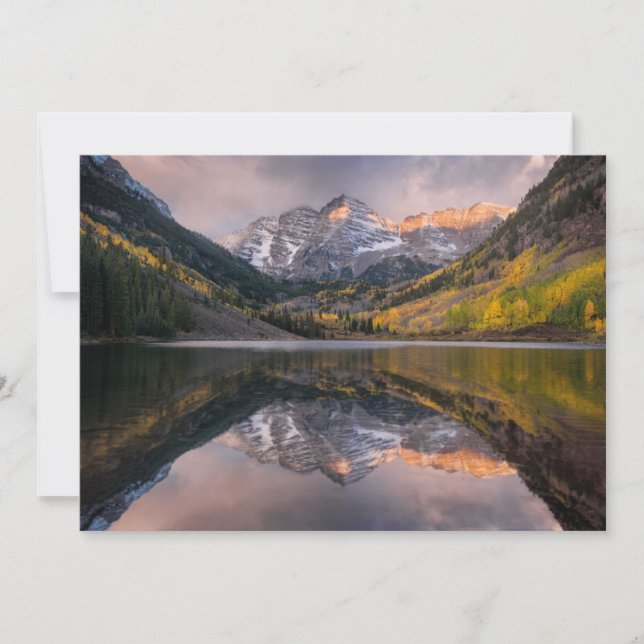 Water | Maroon Bells Colorado Thank You Card (Front)