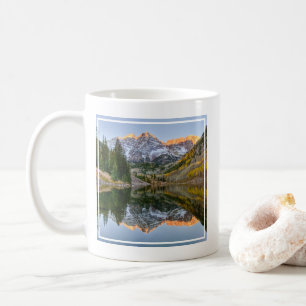 Water Maroon Bells Lake Aspen Trees Coffee Mug