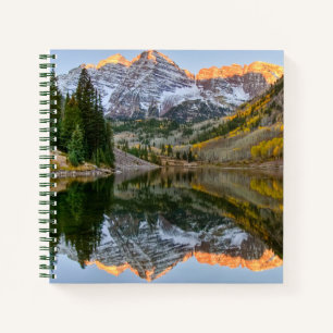 Water Maroon Bells Lake Aspen Trees Notebook