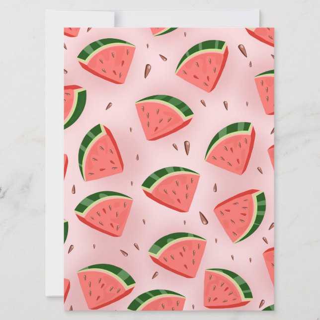 Water Melon Pattern Invitation (Front)