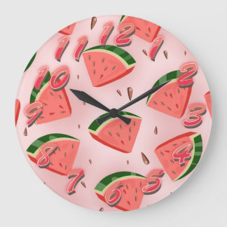 Water Melon Pattern Large Clock