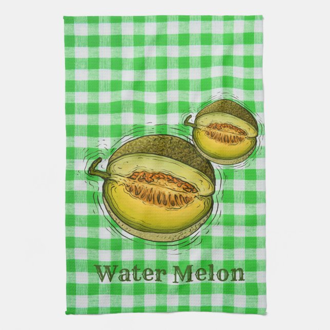 Water melon plaid Kitchen Towel (Vertical)