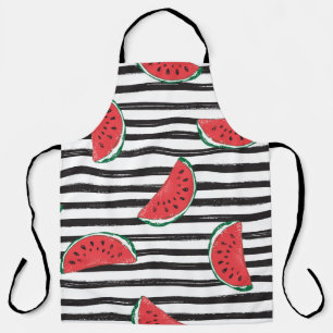 Water Melon Seamless Pattern Striped Apron