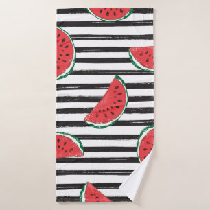 Water Melon Seamless Pattern Striped Bath Towel