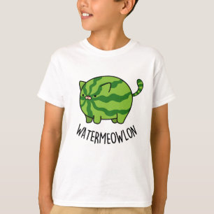 Water-meow-lon Funny Watermelon Cat Pun  T-Shirt