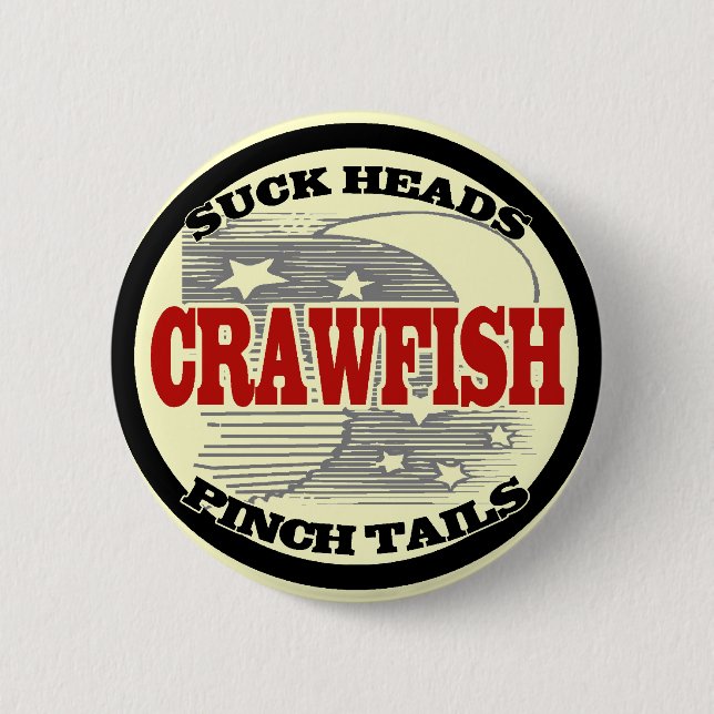 Water Metre Cover Crawfish 6 Cm Round Badge (Front)