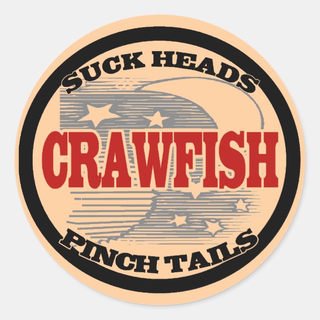 Water Metre Cover Crawfish Classic Round Sticker (Front)