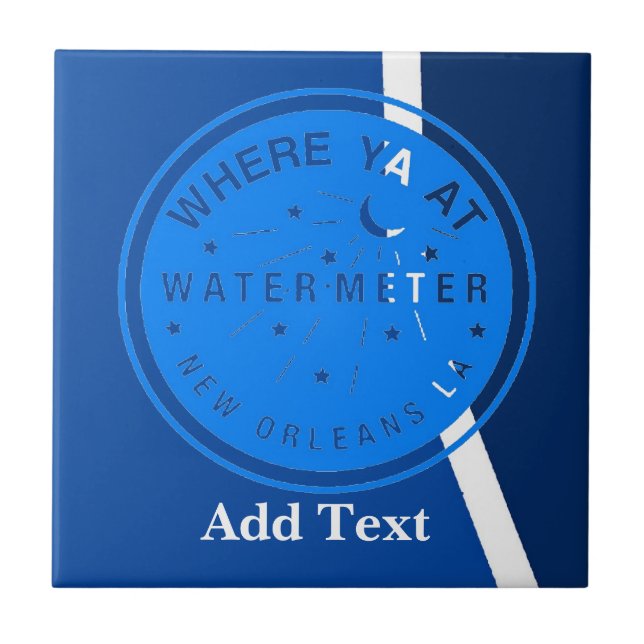 Water Metre, Who DaT, Dutch Look, Personalise Tile (Front)