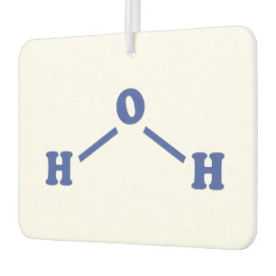 Water Molecular Chemical Formula Car Air Freshener