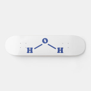 Water Molecular Chemical Formula Skateboard