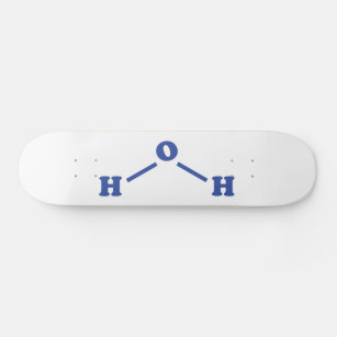 Water Molecular Chemical Formula Skateboard