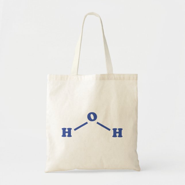 Water Molecular Chemical Formula Tote Bag (Front)