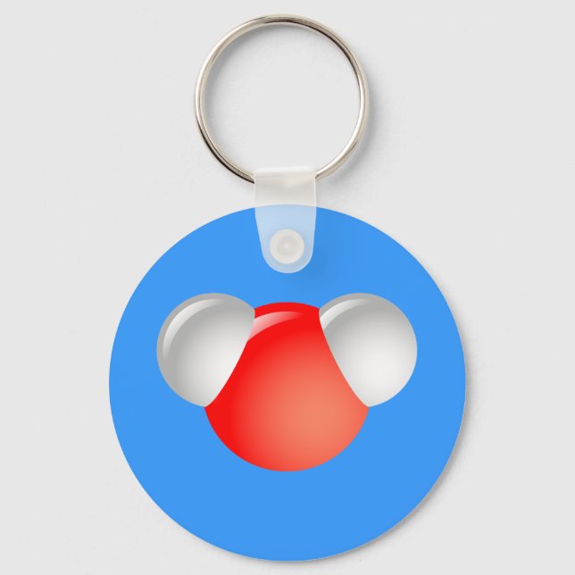 Water Molecule H2O Key Ring (Front)