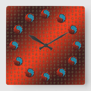Water Monkey Square Wall Clock