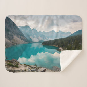 Water Moraine Lake Alberta Canada Sherpa Blanket