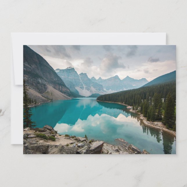 Water | Moraine Lake Alberta Canada Thank You Card (Front)