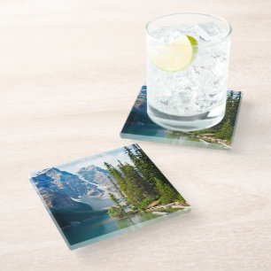 Water Moraine Lake, Canada Glass Coaster