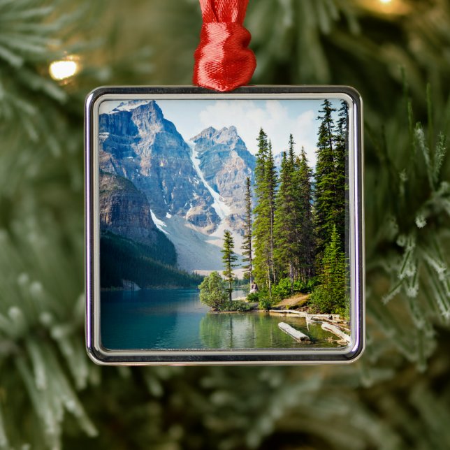 Water | Moraine Lake, Canada Metal Tree Decoration (Tree)