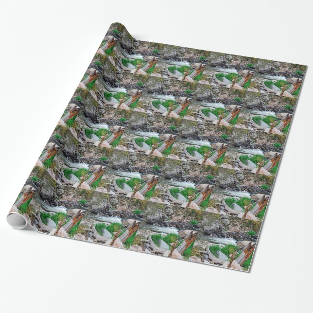 Water Mountain Dews Wrapping Paper (Unrolled)