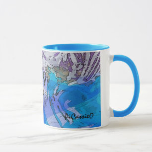 Water Music Coffee Mug in blues and purples