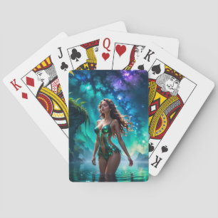 Water Nymph of the Galactic Lake Playing Cards