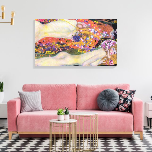 Water Nymphs 2 | Gustav Klimt | Canvas Print (Insitu(LivingRoom))