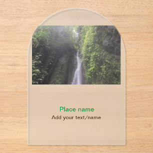 water ocean beach photo add name text place summer acrylic invitations