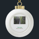 water ocean beach photo add name text place summer ceramic ball christmas ornament<br><div class="desc">design</div>