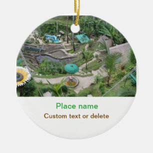 water ocean beach photo add name text place summer ceramic tree decoration