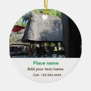 water ocean beach photo add name text place summer ceramic tree decoration