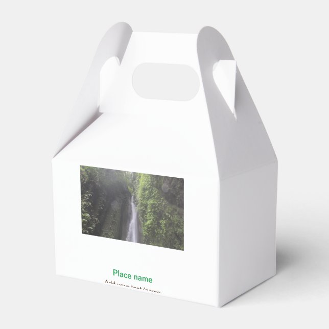 water ocean beach photo add name text place summer favour box (Front Side)