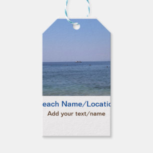 water ocean beach photo add name text place summer gift tags