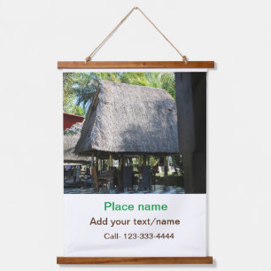 water ocean beach photo add name text place summer hanging tapestry