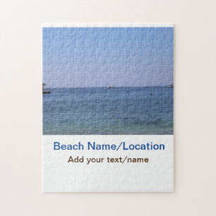 water ocean beach photo add name text place summer jigsaw puzzle